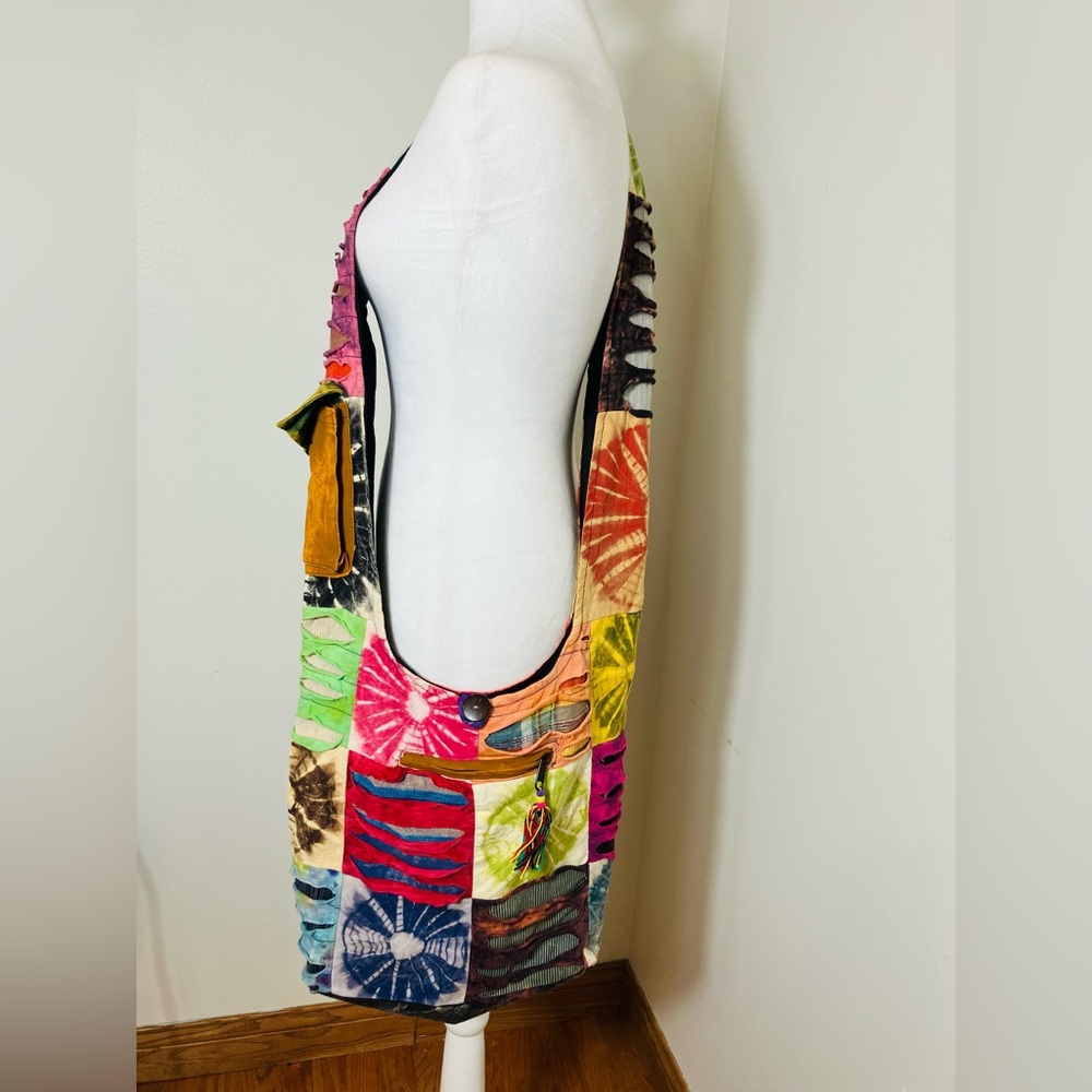 Indian boutique Hippie Bag‎ 100% Cotton Crossbody Zip Closure Boho